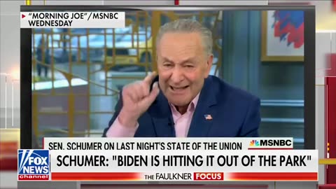 SEN. CHUCK SCHUMER: "People realize Biden is hitting it out of the park."