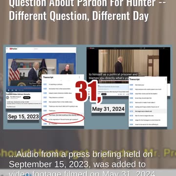 Fact Check: Smile From Biden Was NOT Prompted By Reporter Question About Hunter Pardon -- Old Video