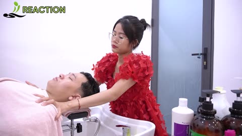 Washing my hair relaxes and helps me circulate blood to my brain
