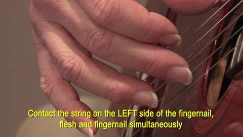 Leyenda Right-Hand Technique Video #4: Flesh-nail contact with the fingers on the 2nd string