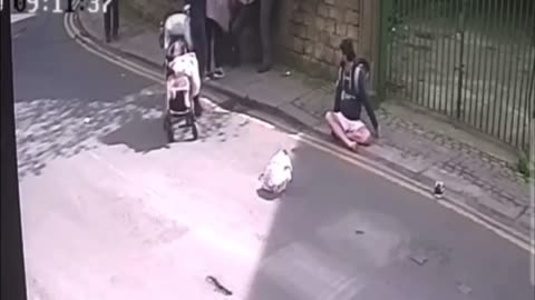 Coward who attacks an elderly man in Keighley is served instant karma by the public.