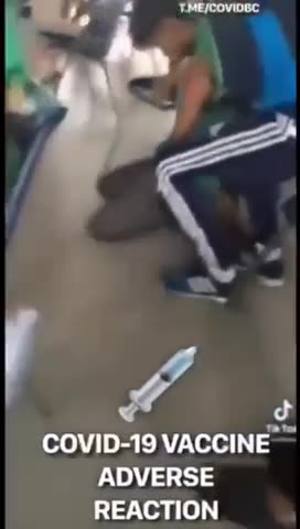 Panicking at the vaccination sites with people are dropping dead