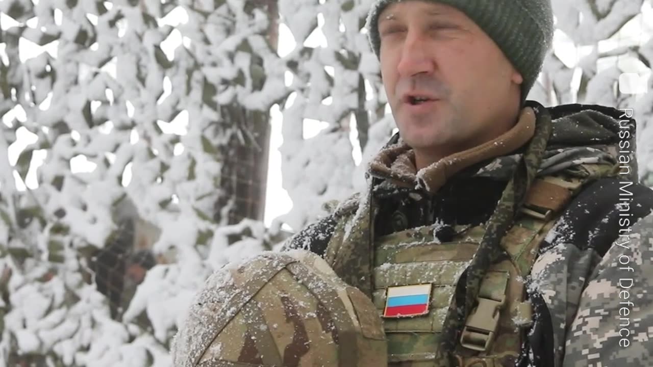 Russian serviceman about his duty