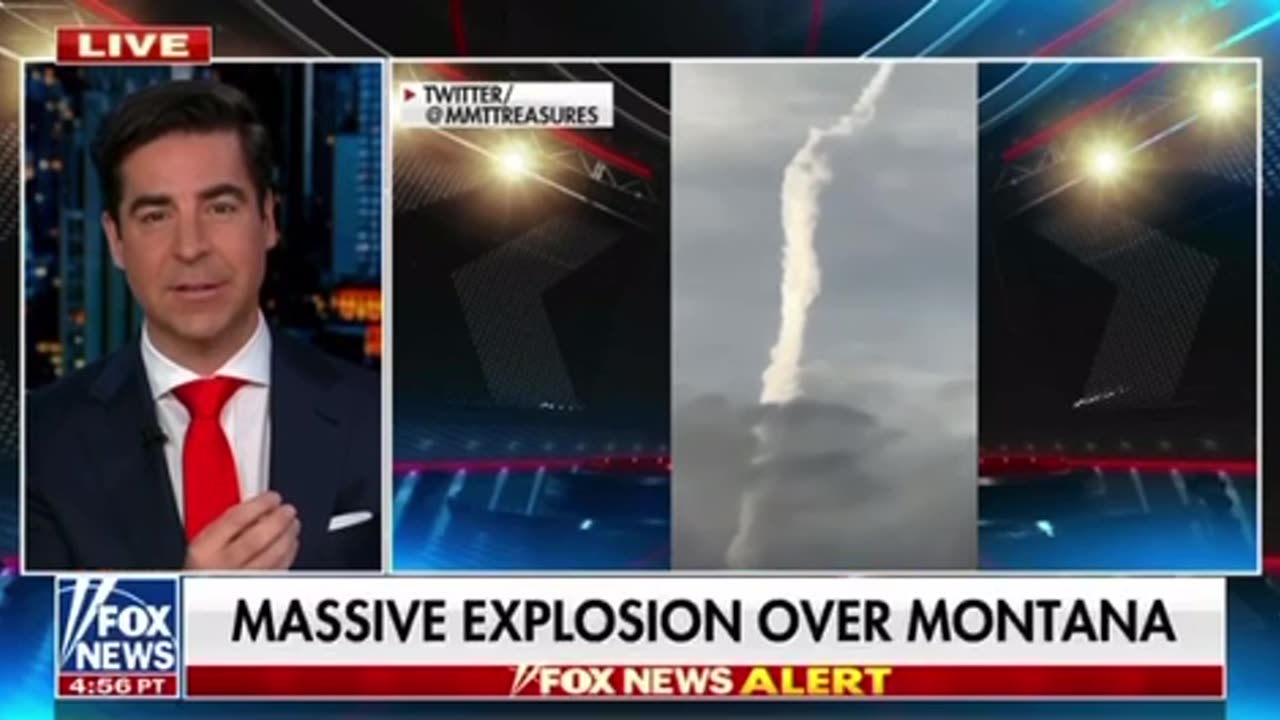 Explosion in the Sky over Montana, where the Chinese Spy Balloon was!