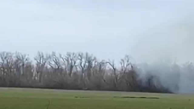 A Team of Helicopters Fire Rockets at Russians