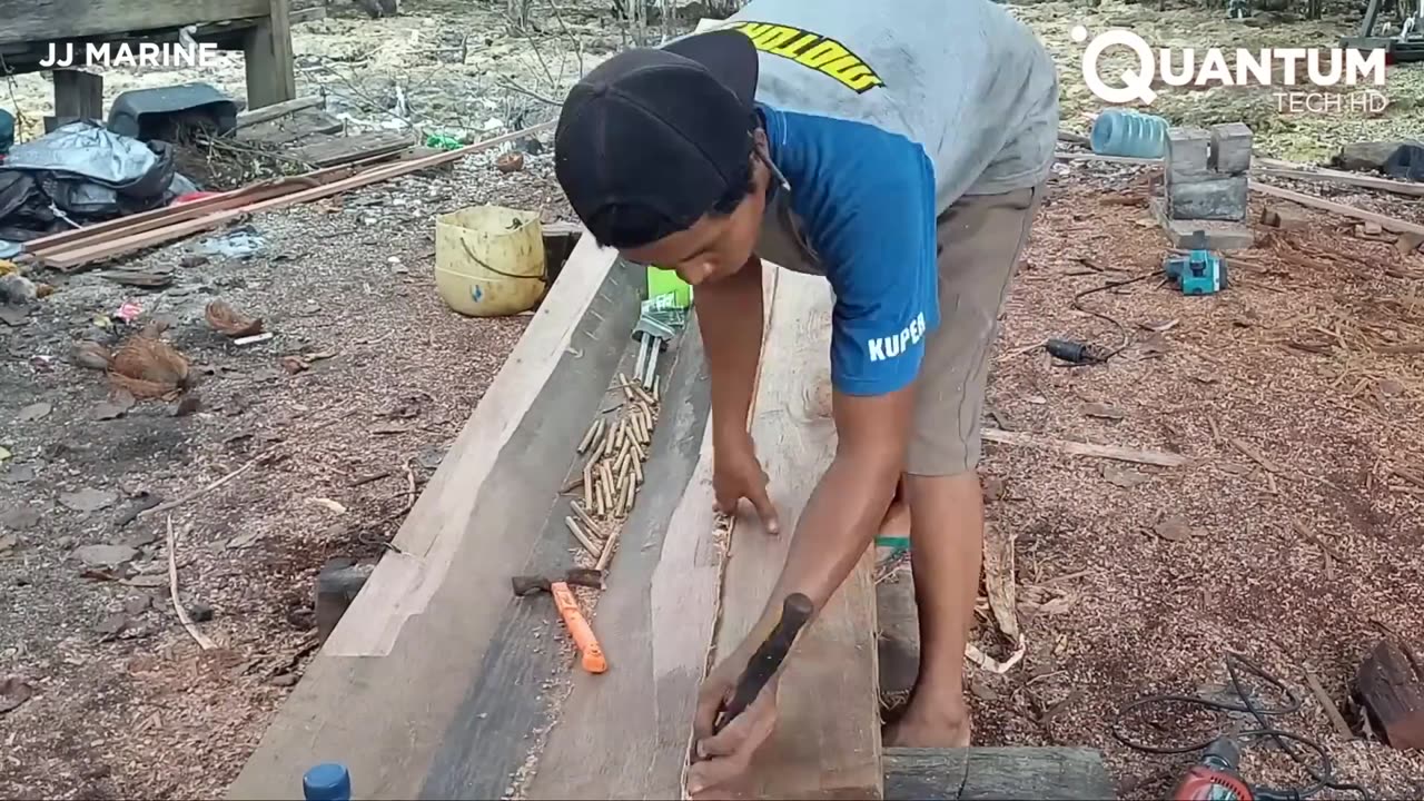 Craftman Builds Amazing Wooden Boat With His Own Hands | by @JJfishing19marine