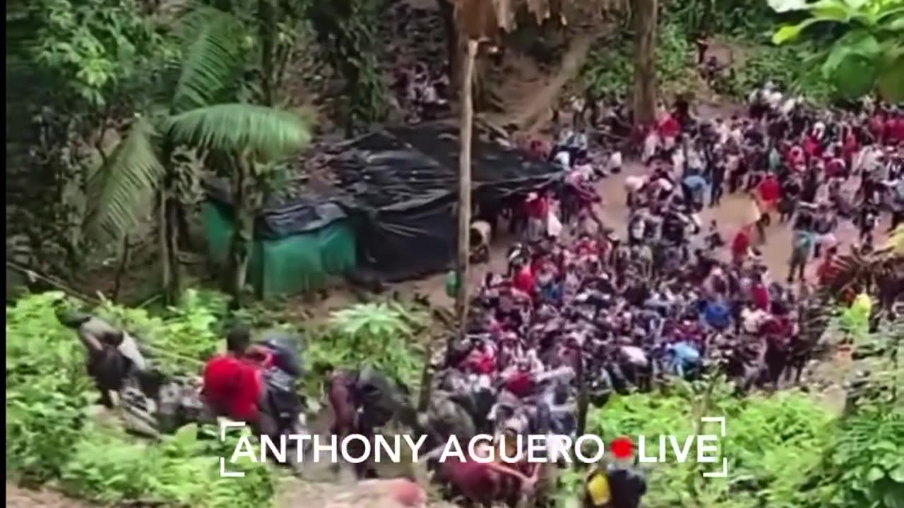 illegals crossing the Darian Gap on the Way to America right now