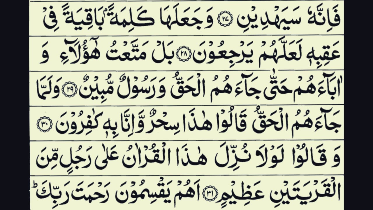 Surah Zukhruf Full By Sheikh Shuraim With Arabic Text HD | سورة الزخرف