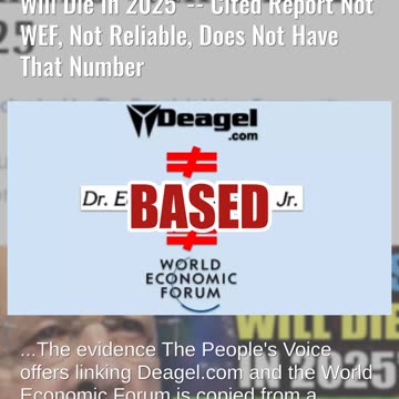 Fact Check: NO Evidence Any 'WEF Document' Said '6 Billion Humans Will Die In 2025'