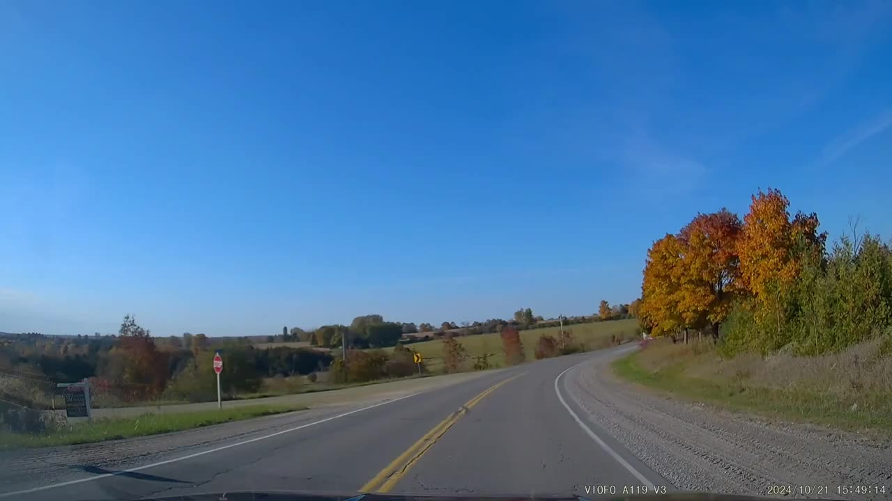 [4K] Sunderland, Ontario! #2 Lovely Fall day driving, ON. CA.