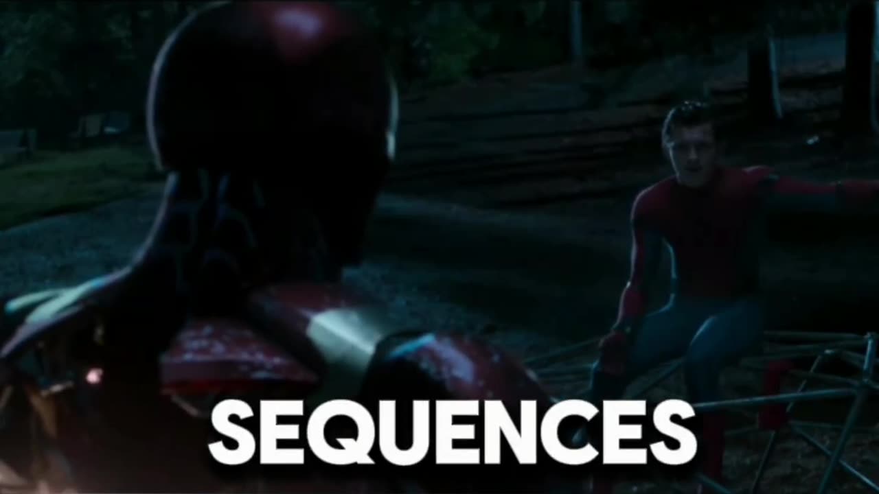 Ironman saves Spiderman scene