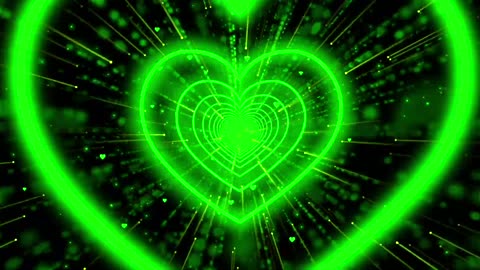 646. Heart Background💚Love Heart Tunnel Background Video Loop Heart