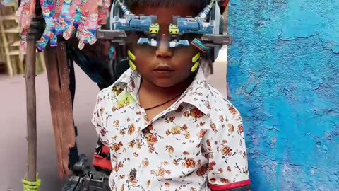 People of Varanasi local India vfx cyberpunk