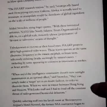 Snowden reveals HAARP’s Global Assassination Agenda