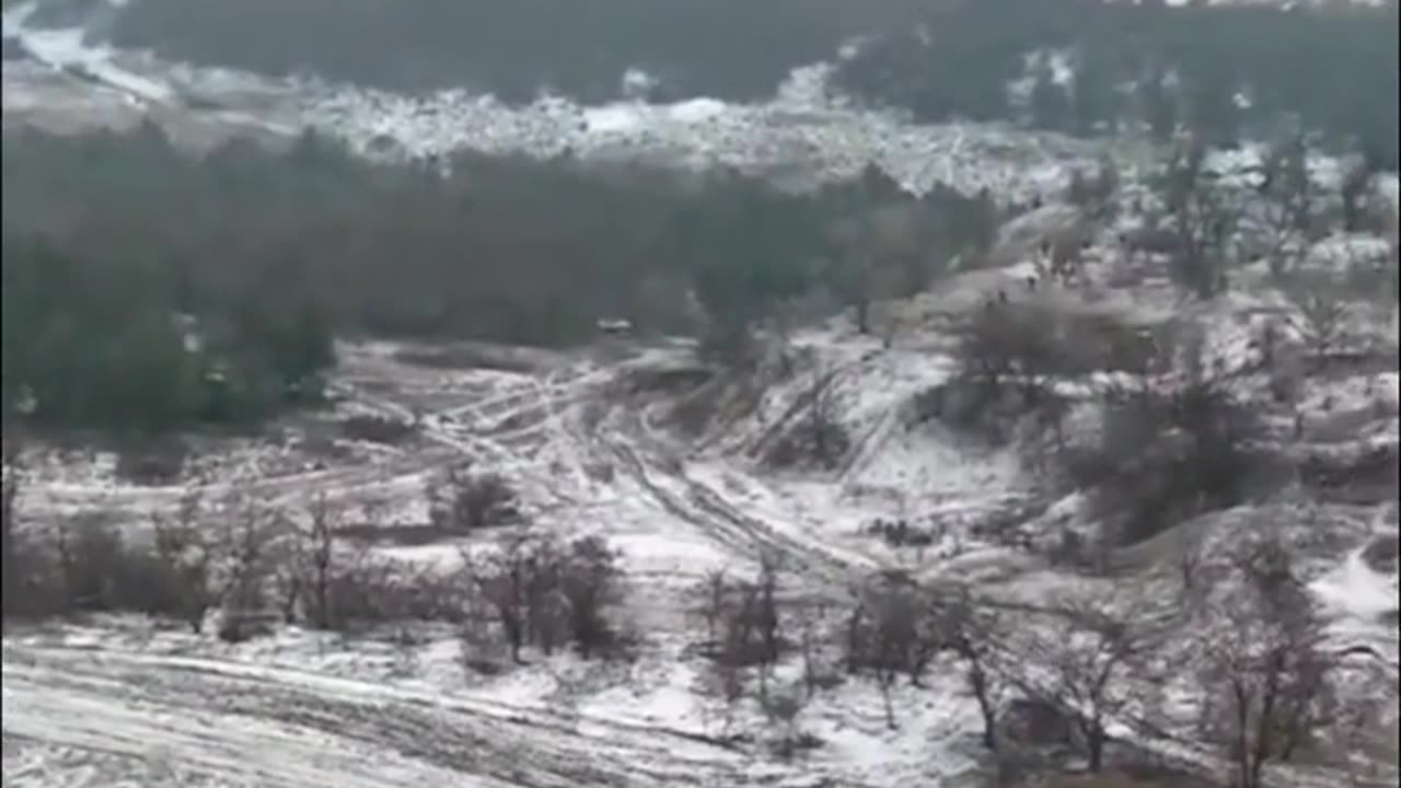 Ukrainian ATGM strikes a group of Russians attempting to advance near Bakhmut