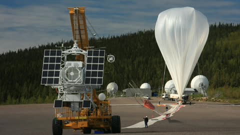 Satellite baloon moon video