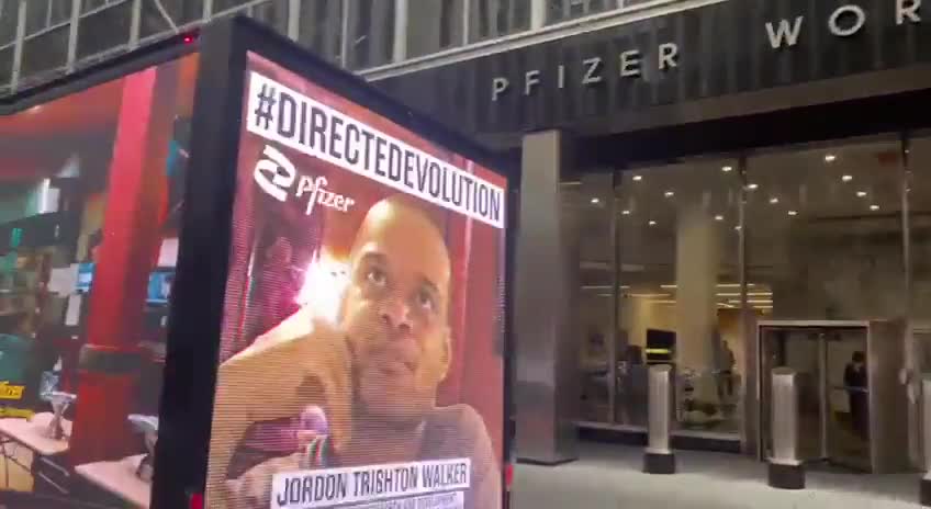 Project Veritas rents LED screen truck, parks it outside Pfizer HQ in Manhattan