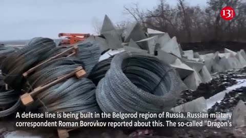 Russia building defense line on border with Ukraine, trenches being dug