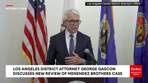 WATCH- Los Angeles District Attorney George Gascon Discusses New Review Of Menendez Brothers Case