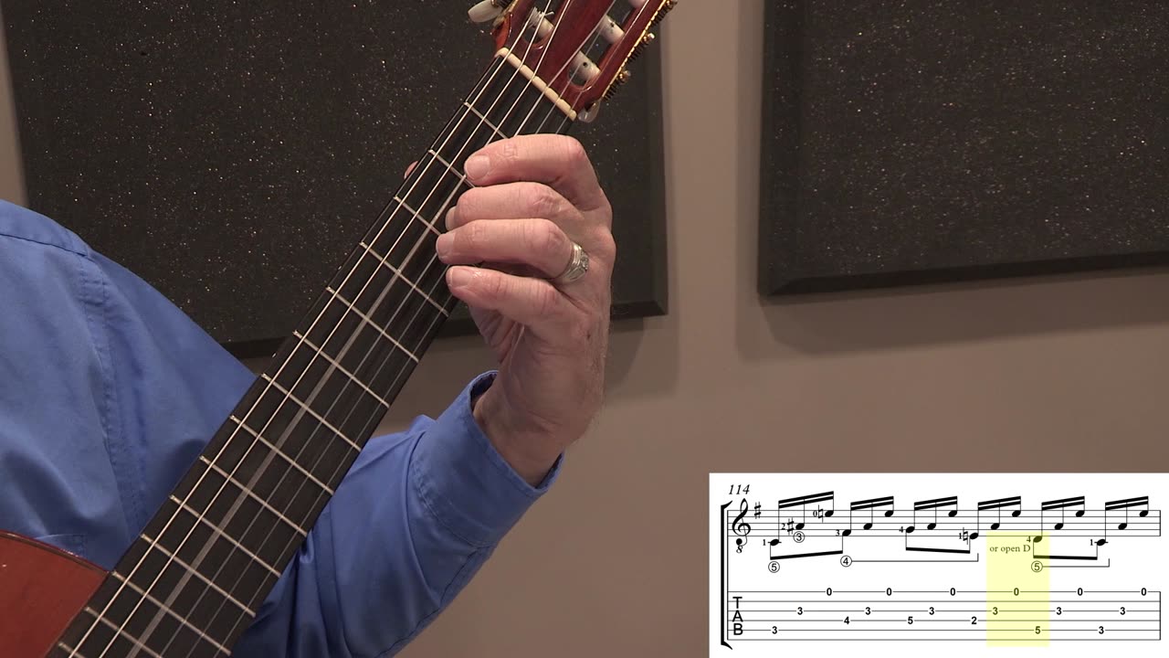 Technique Left-Hand, Part II (slow section). Video #96: m112-114 Version #10