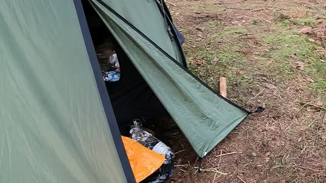 A Configuration of the porch door on the tent22nd Jan 2023