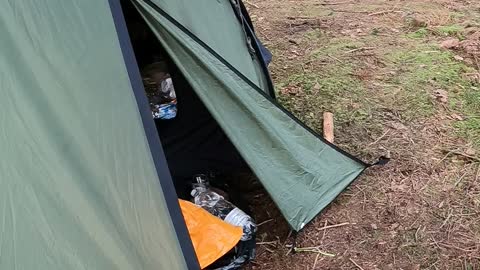 A Configuration of the porch door on the tent22nd Jan 2023