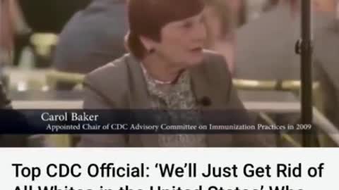 Former CDC director. "We will get rid of all whites who refuse the vaccine."