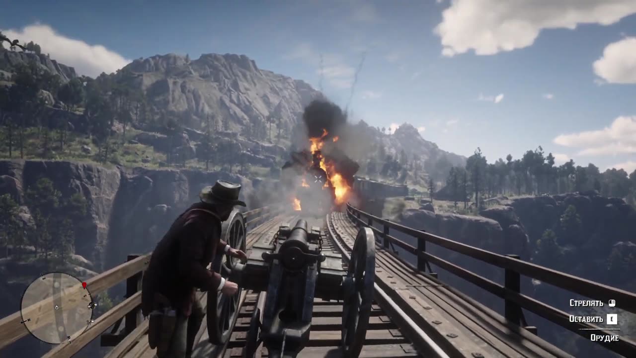 RDR2 - Will the cannon stop the Train?