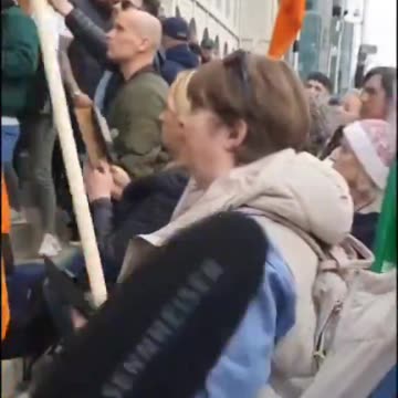 Grandmother at Dublin protest against mass immigration