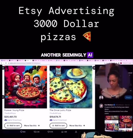 Have you ever experienced anything like this on Etsy? Pizzas going for ridiculous amounts of money?