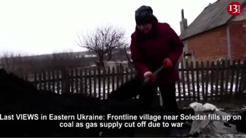 Ukraine: people living in frontline village near Soledar...