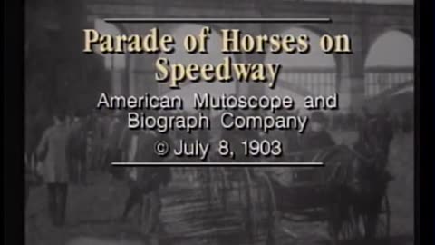 Parade of horses on Speedway