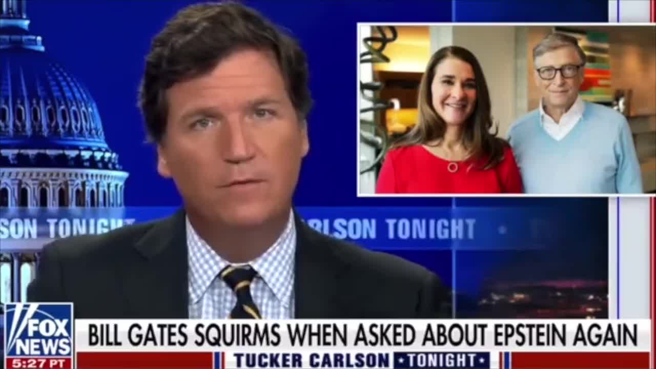 Tucker Carlson - Bill Gates squirms when asked about Epstein again