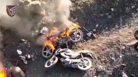 Unsuccessful attack by Russian motorcyclists on the Maryinka direction