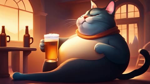 Cute Lazy Fat Cat Becomes a SUPER HERO