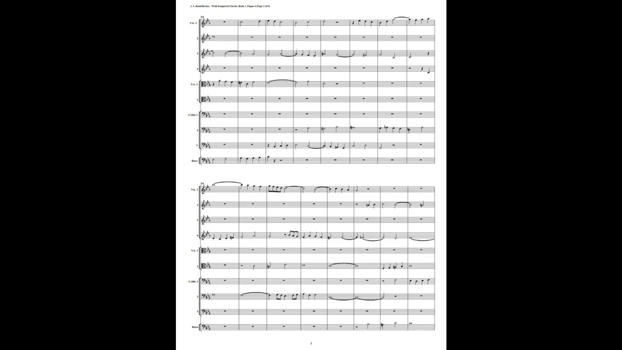 J.S. Bach - Well-Tempered Clavier: Part 1 - Fugue 04 (String Orchestra)