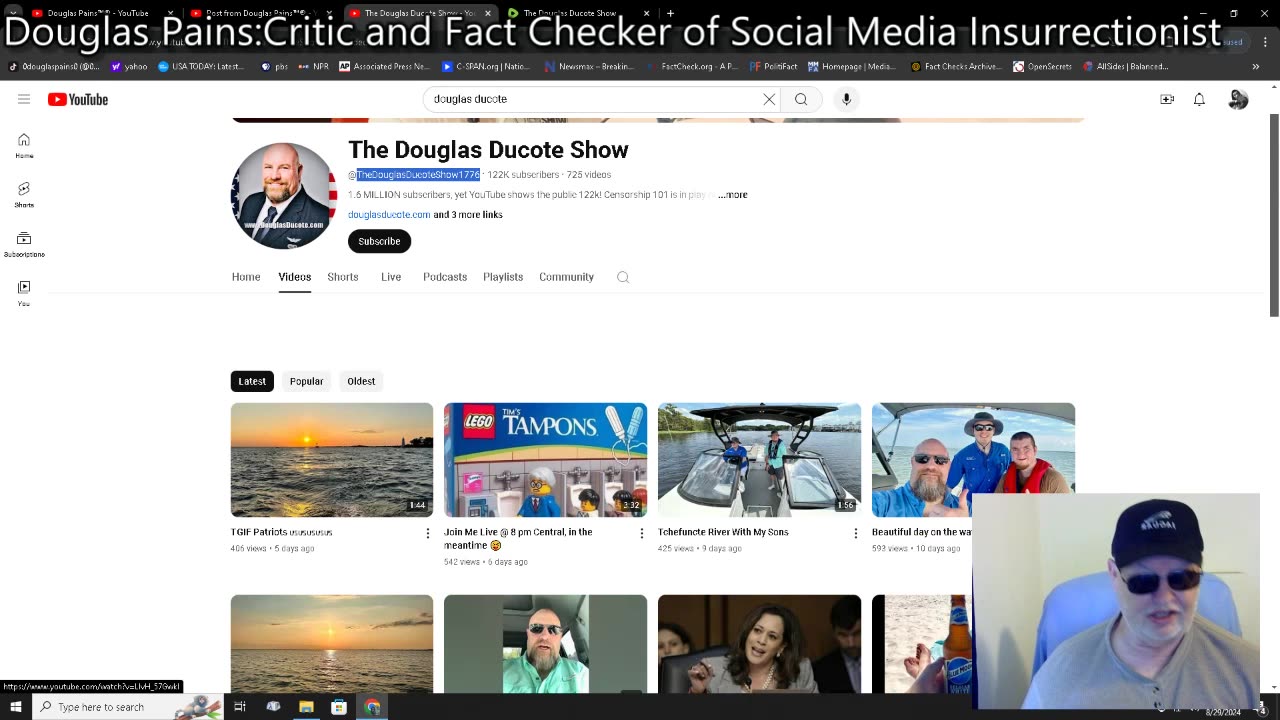 Douglas Ducote Show1776-Social Media Insurrectionist Youtube 3rd and Censored Channel.