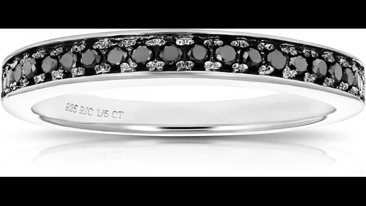 Vir Jewels 1 CT Black Diamond Bracelet in Sterling Silver