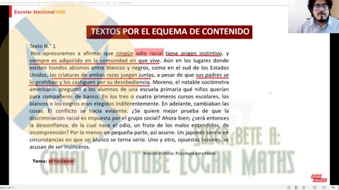 ESCOLAR NACIONAL UNI | Semana 09 | Habilidad Verbal | Álgebra