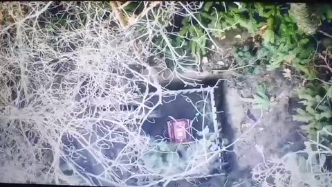 Ukrainian Drone Dropping a Grenade onto Russian Generator