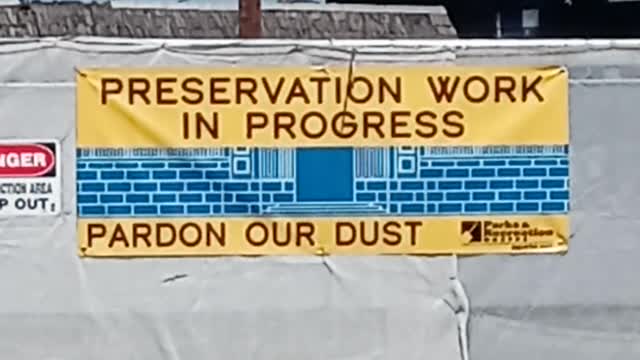 The restoration, of the historic, Peace Cross.. In Bladensburg, Maryland.