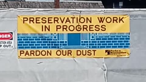 The restoration, of the historic, Peace Cross.. In Bladensburg, Maryland.