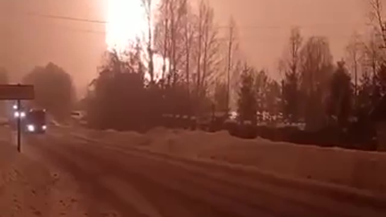 Fire on the gas pipeline in the Yaroslavl region