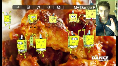 Nick Dance Machine Video Game Gameplay Featuring Multiple SpongeBob SquarePants Characters Dancing