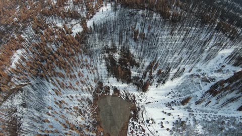 Abandoned ski hill after the dixie fire in northern Ca