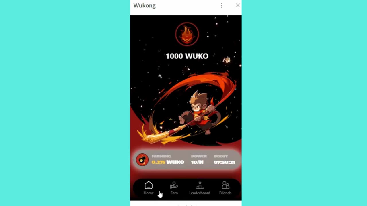new mining mini app bot telegram WUKONG
