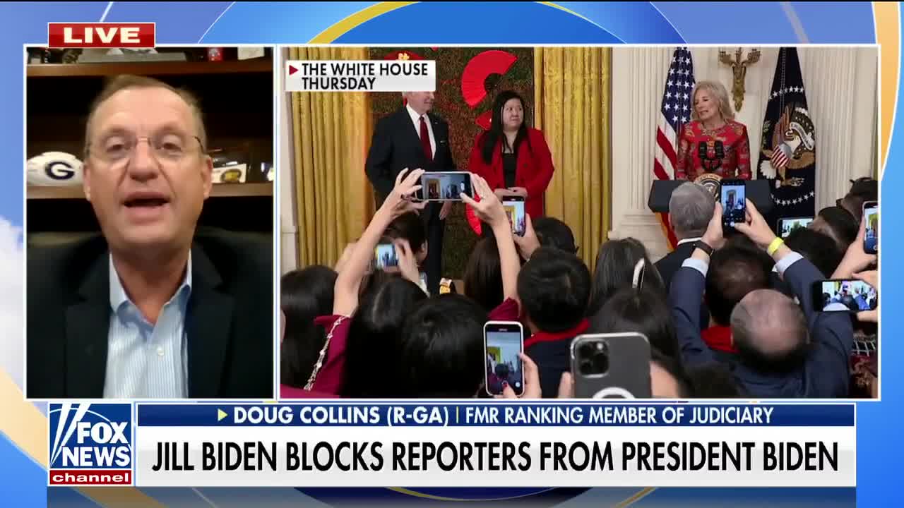 Jill Biden knocked for blocking reporters from President Biden: 'Nobody elected her'