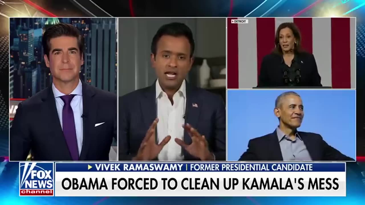 Vivek Ramaswamy Kamala Harris' campaign is trying to 'run away' from the Harris-Biden record
