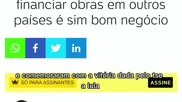 Imprensa Defende Lula Enviar Dinheiro do BNDES para financiar obras em outros países #bolsonaro