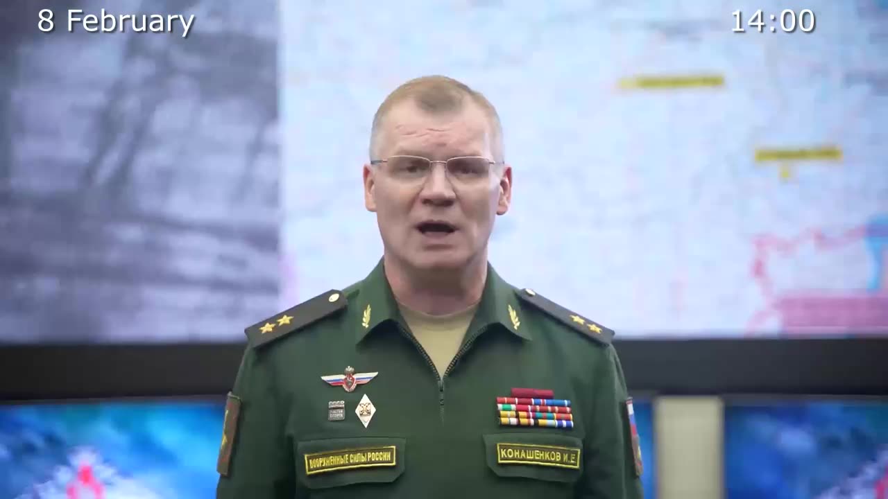 Russian Defence Ministry report on the progress of the special military operation (8 February 2023)